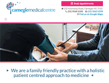 Tablet Screenshot of carnegiemedicalcentre.com
